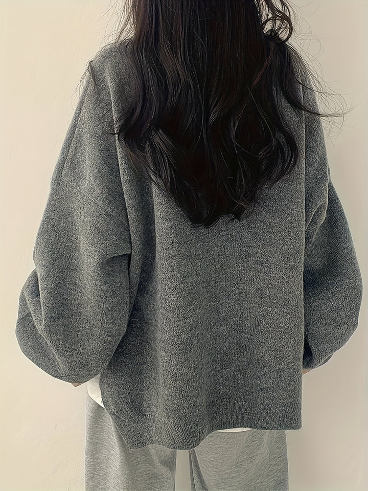 VELLA - WEEKEND VIBE CASUAL KNIT PULLOVER