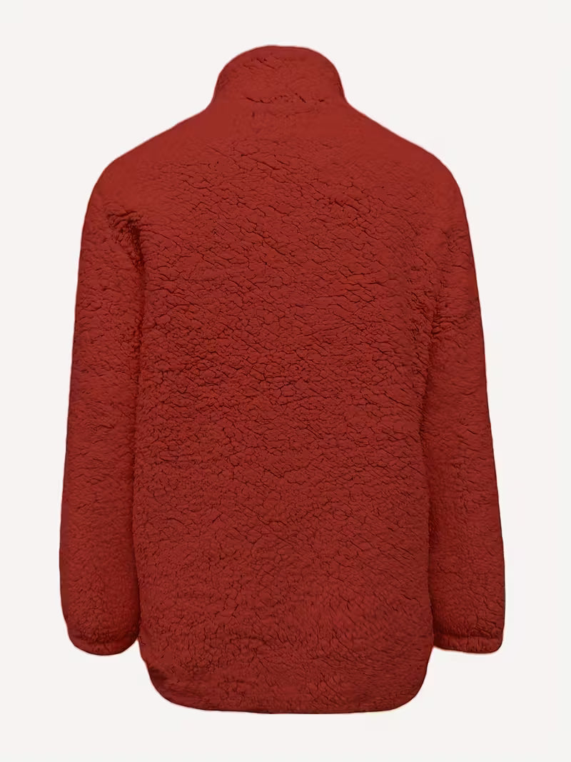 KORI - VELVET FEEL ZIP-UP SWEATER