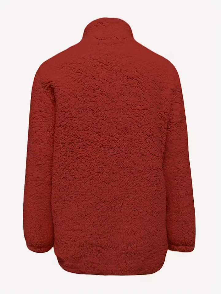 KORI - VELVET FEEL ZIP-UP SWEATER