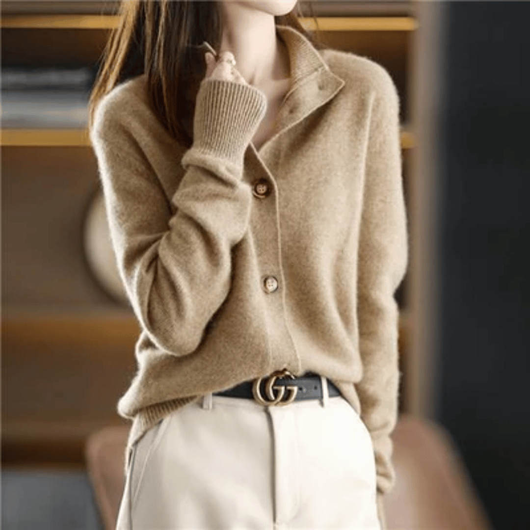 Celeste | Chic High-Neck Cardigan