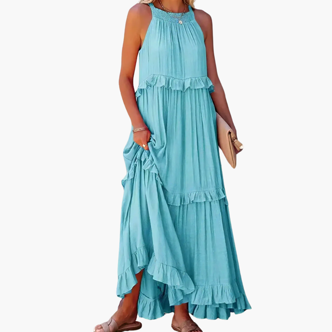 DIVINA - LIGHT RUFFLE STYLE DRESS
