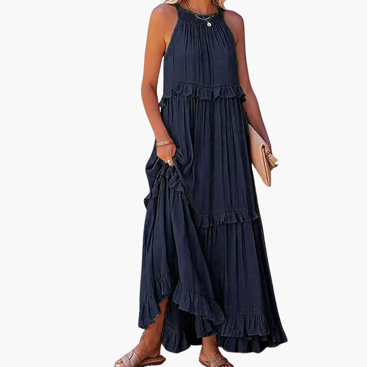 DIVINA - LIGHT RUFFLE STYLE DRESS