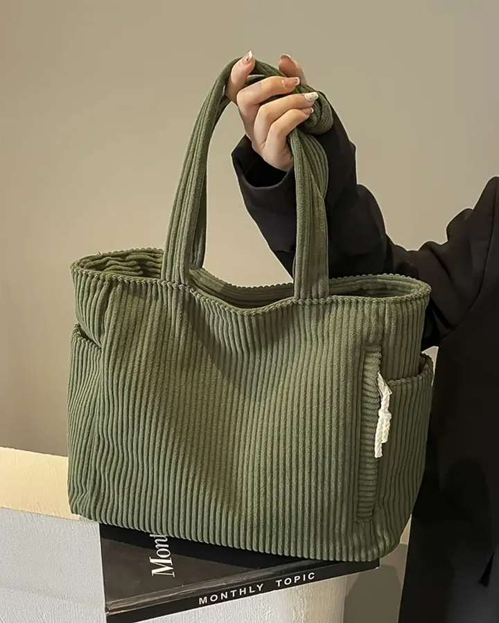 Tilda™ - RIBBED TOTE BAG WITH CORD DETAIL