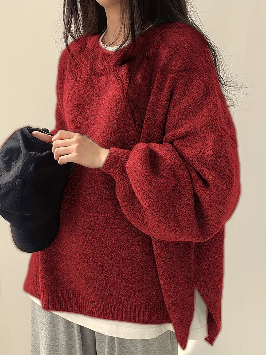 VELLA - WEEKEND VIBE CASUAL KNIT PULLOVER