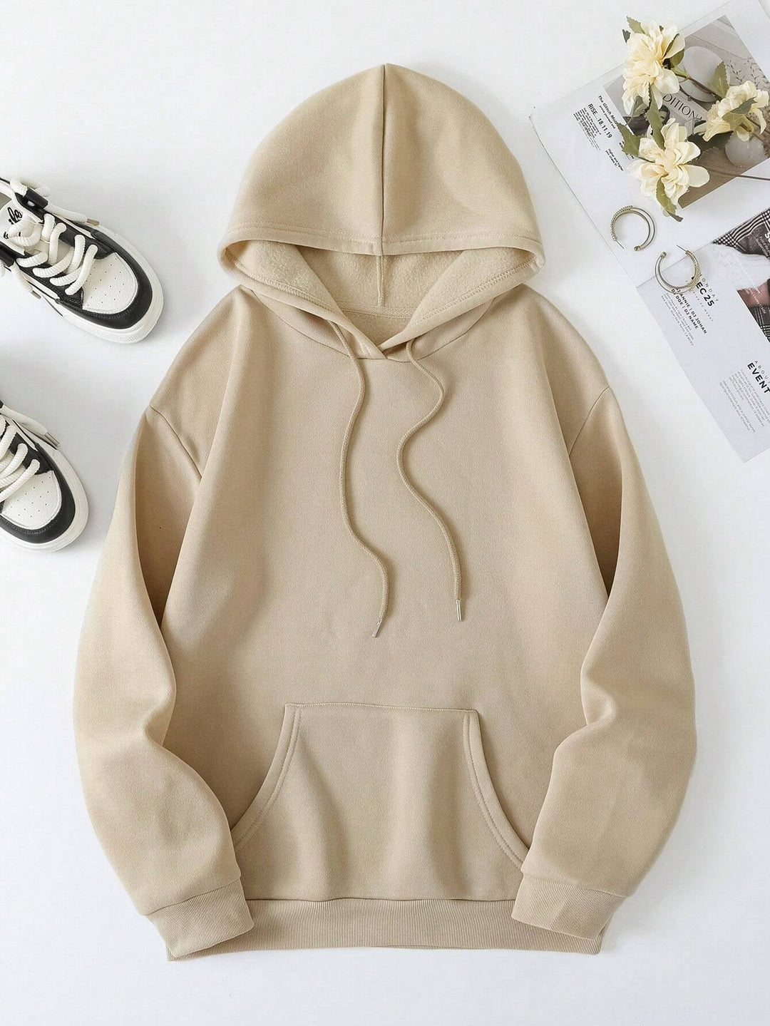 FAITH OVER FEAR Women's Dropped Shoulder Hoodie