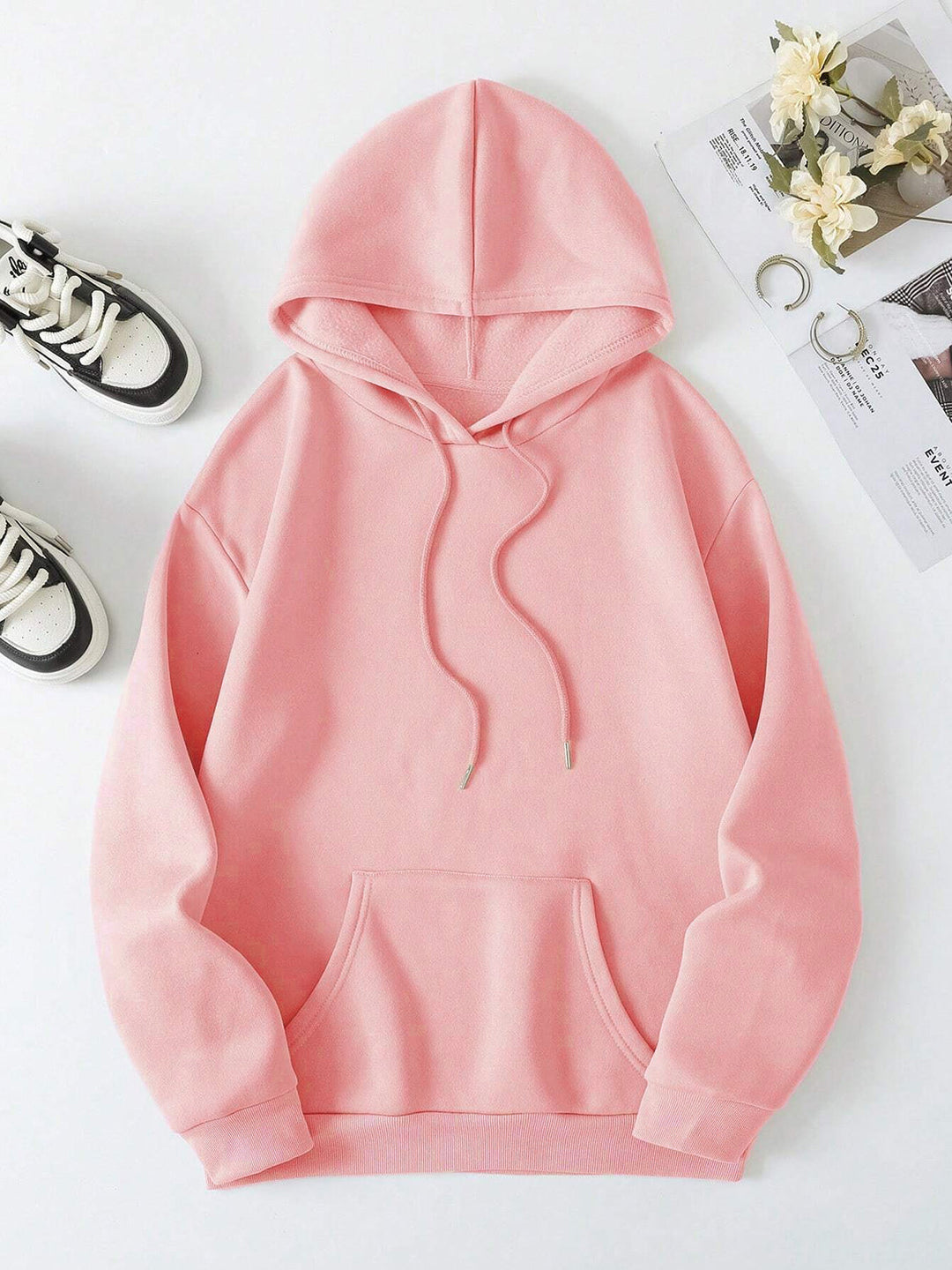 FAITH OVER FEAR Women's Dropped Shoulder Hoodie