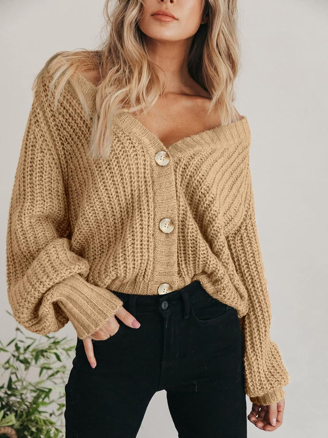 Emily | Button Up Long Sleeve Cardigan
