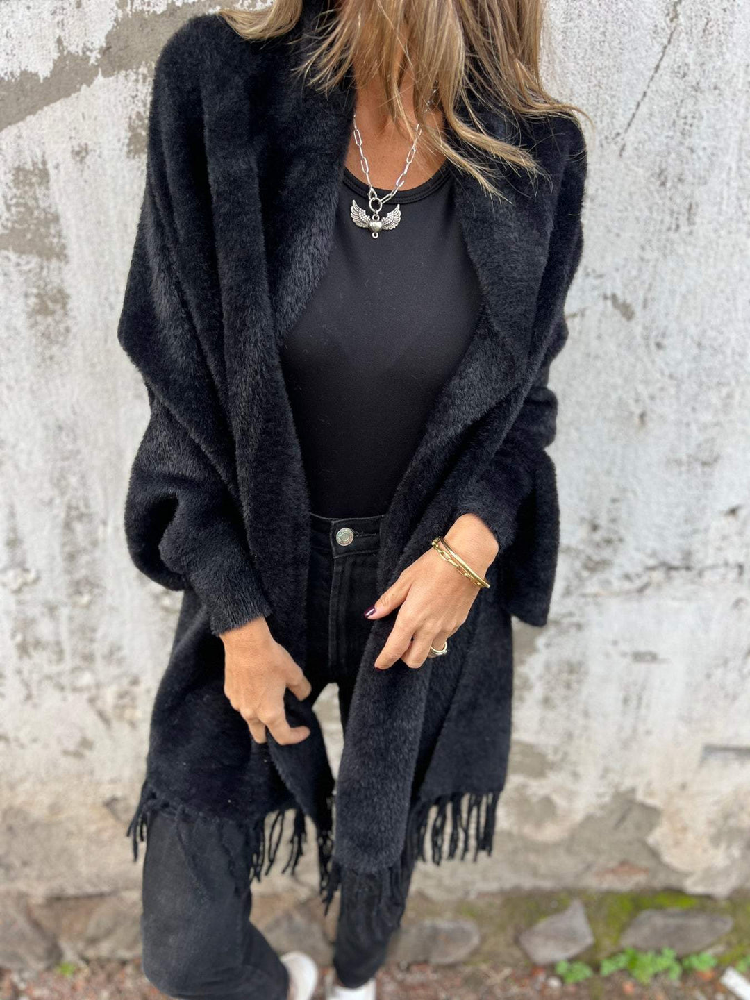 LILIAN - SIGNATURE FRINGE THREADED COAT