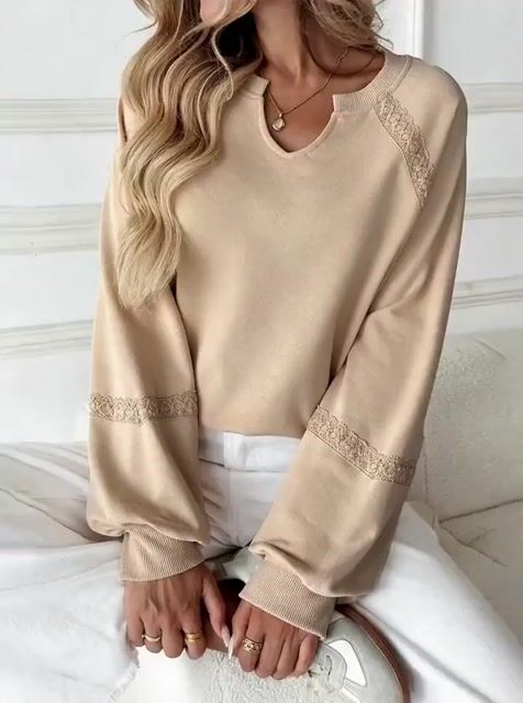 Sam | Women's Casual Loose Lace Patchwork Sweatshirt