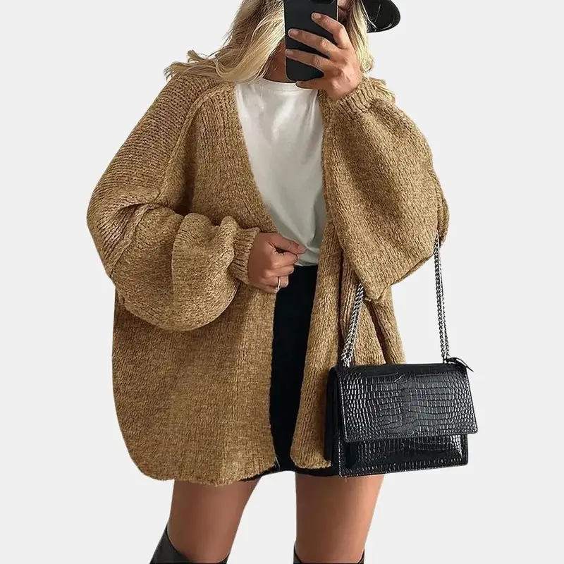 ALIYAH - CHIC WARMTH KNIT MAXI CARDIGAN