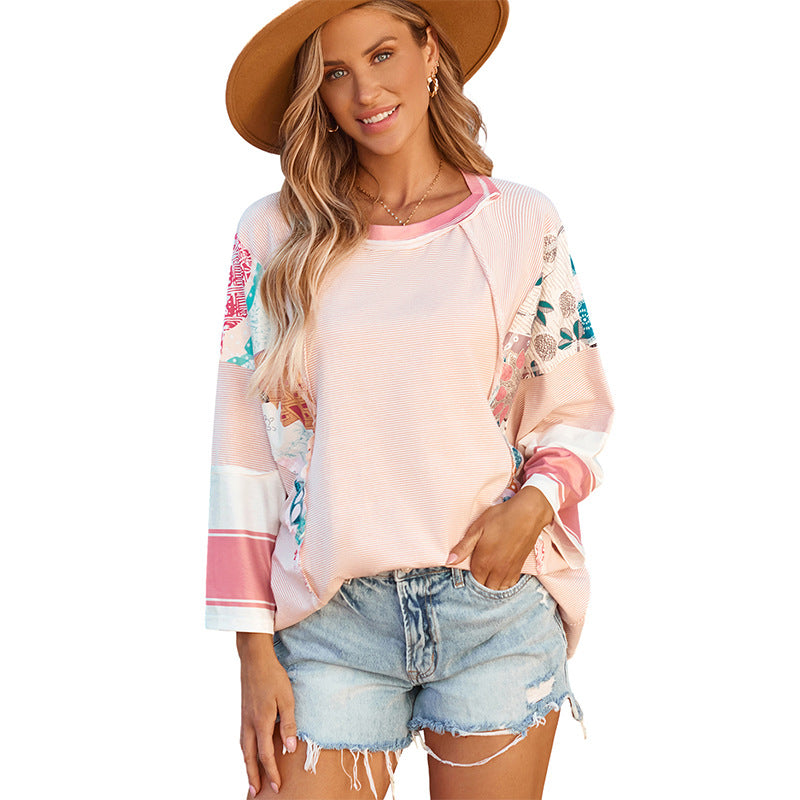 CARISSA – ARTISAN BATWING PATCHWORK BLOUSE