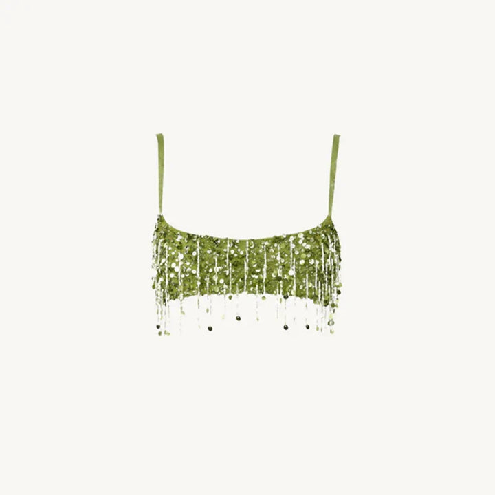 Leilani - Glamorous 2-Piece Beaded Fringe Set