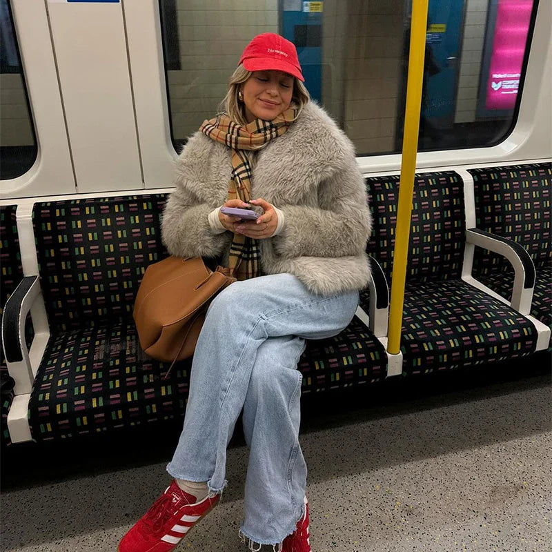 Nikki | Luxury Faux Fur Gradient Winter Coat