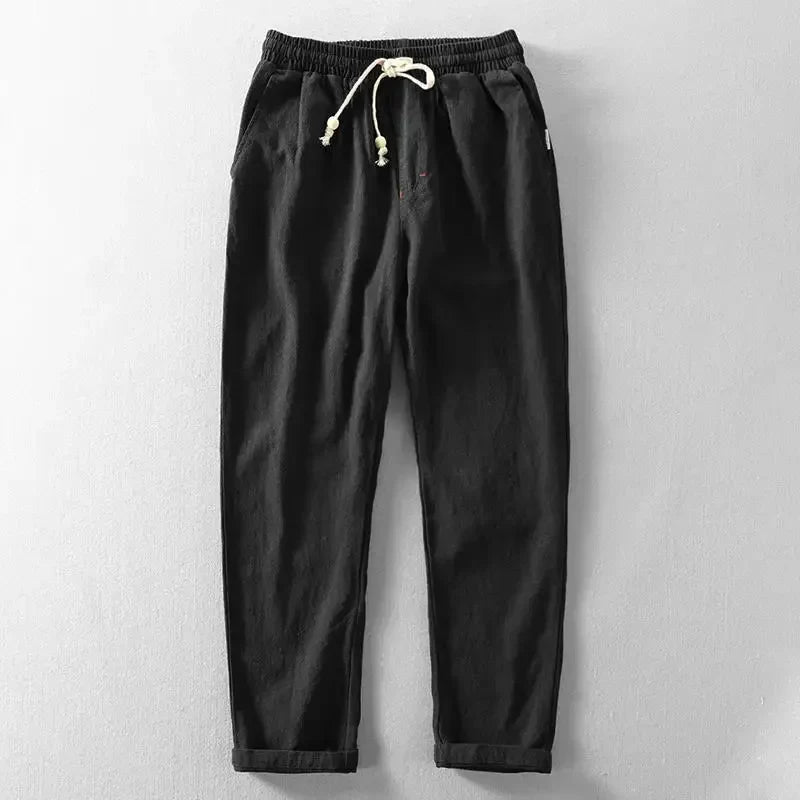 CORDY - RELAXED LINEN PANTS WITH DRAWSTRING