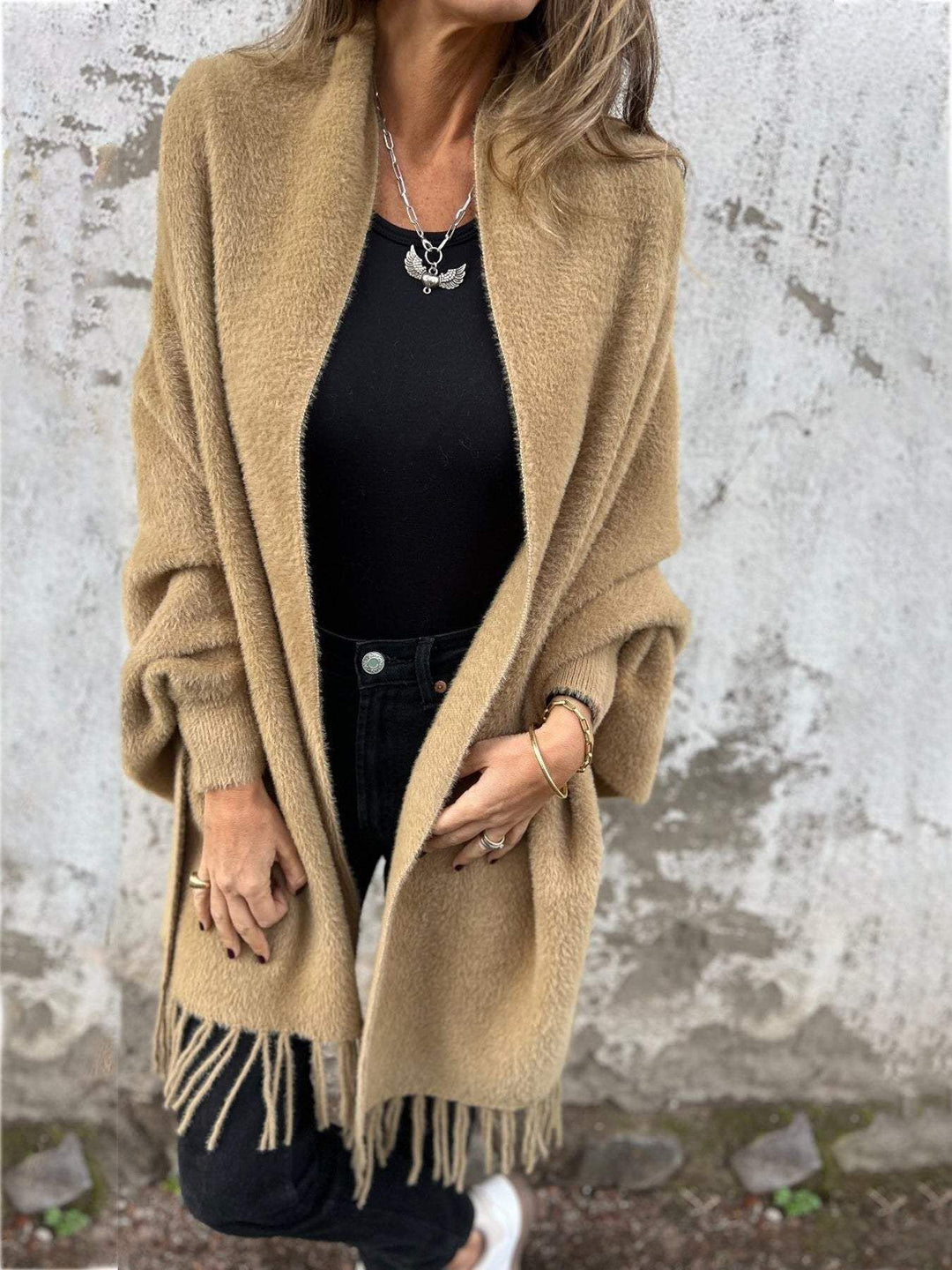 LILIAN - SIGNATURE FRINGE THREADED COAT