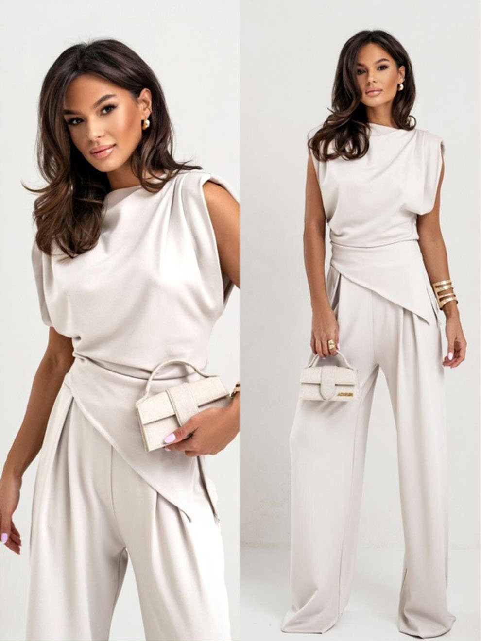 DOLLY - PLEATED TANK TOP AND TROUSER SET