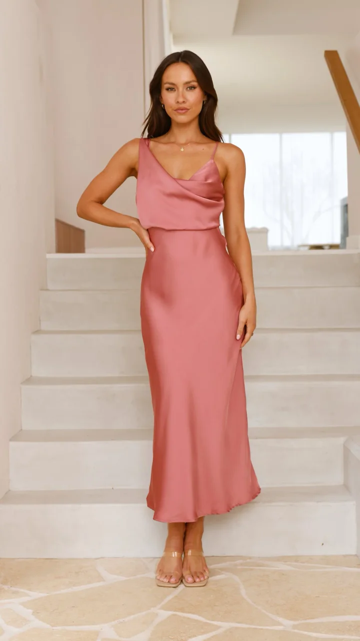 SKYLYNN - ELEGANT LONG DRESS WITH THIN STRAPS