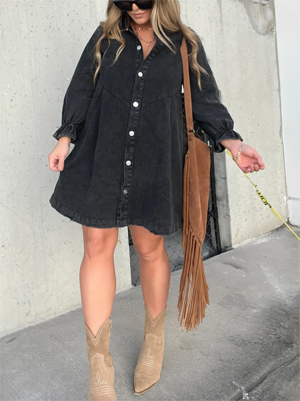 Eliana - Casual Denim Dress