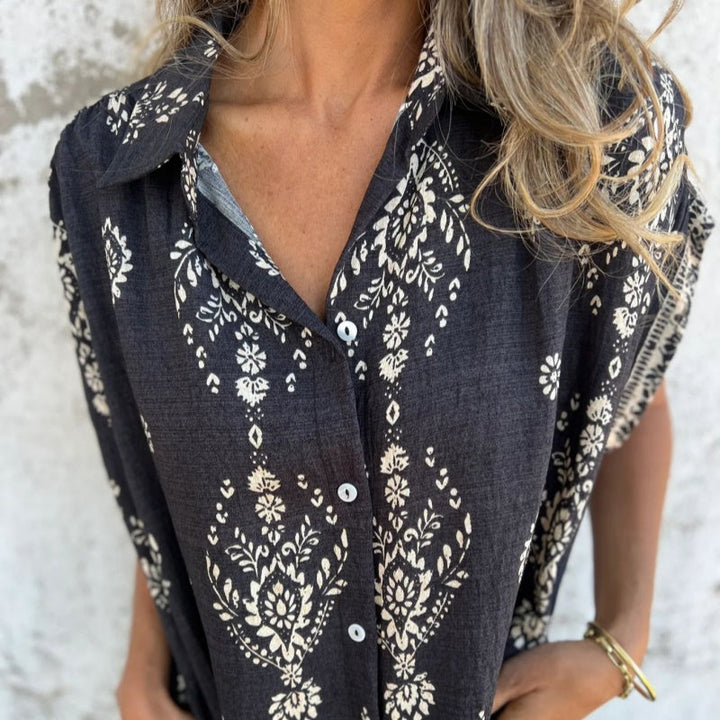 MIKELA - RELAXED FIT PRINTED DRESS WITH POCKETS